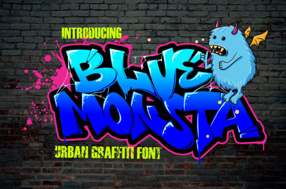 Blue Monsta Font for Bold Digital Branding