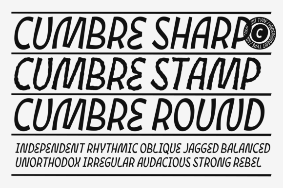 Cumbre Font for Handmade and Commercial Craft Projects