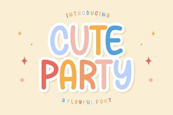 Cute Party Font for Web Design Projects