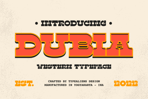 Dubia: A Bold Western-Style Font for Branding