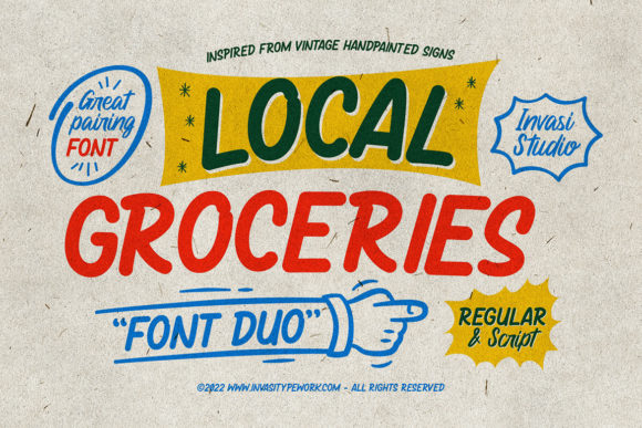 Local Groceries Font Review: A Retro Display Typeface for Branding