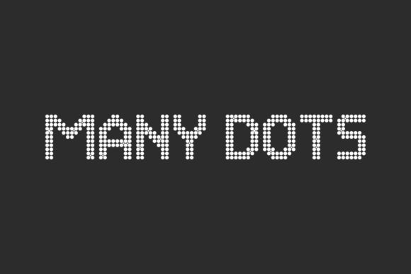 Many Dots: A Display Font for Creative Editorial Design