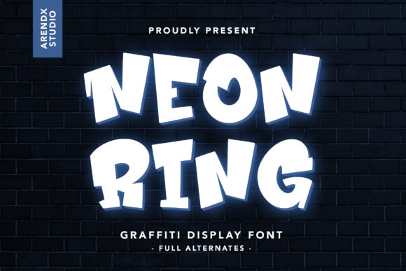 Neon Ring Font for Bold Web Design