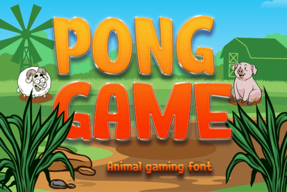 Pong Game Font for Handmade Creations