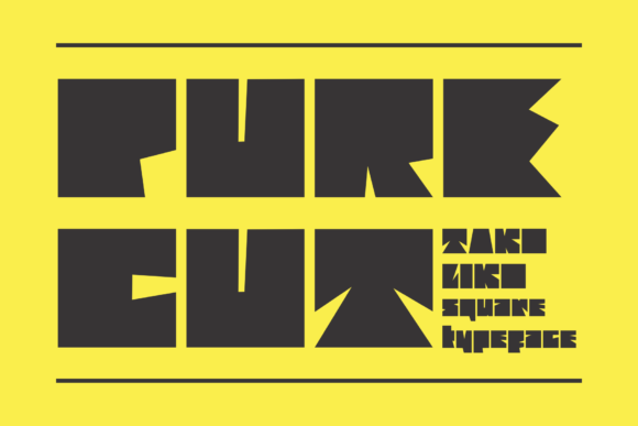 Purecut Display Font for Bold Visual Impact