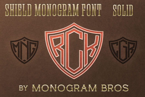 Shield Monogram: A Versatile Display Font for Handmade Creations
