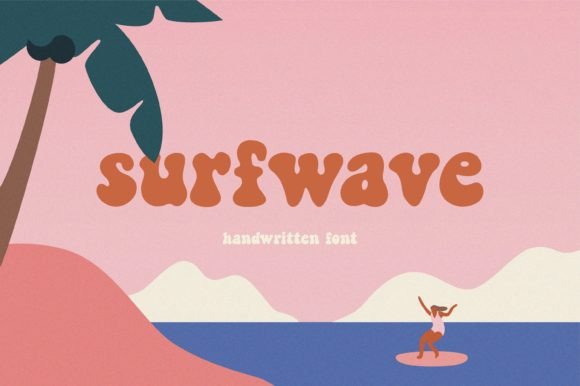 Surfwave: A Playful Display Font for Digital Creativity
